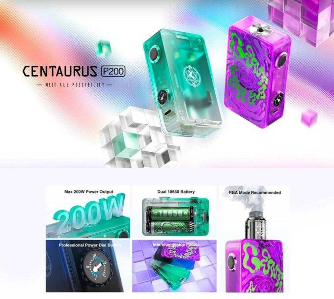 LOSTVAPE CENTAURUS P200 BOX MOD