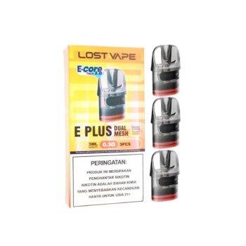 LOSTVAPE : E PLUS CARTRIDGE DUAL MESH 3ML(3PCS)