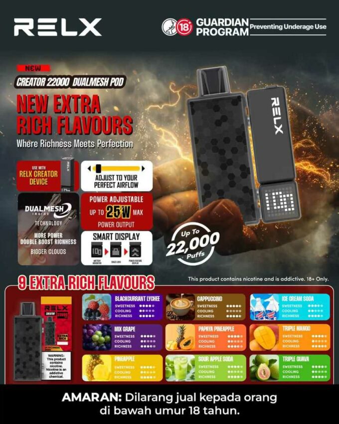RELX CRREATOR 15000/22000PUFFS