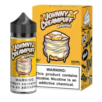 JOHNNY CREAMPUFF BY TINTED BREW - BANANA -FREEBASE- 100ML-6MG