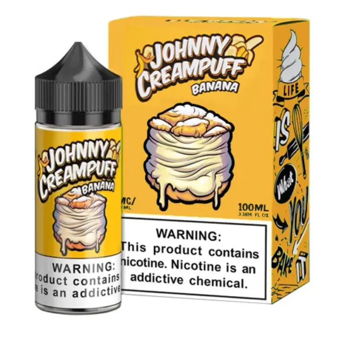 JOHNNY CREAMPUFF BY TINTED BREW - BANANA -FREEBASE- 100ML-6MG