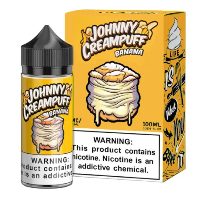 JOHNNY CREAMPUFF BY TINTED BREW - BANANA -FREEBASE- 100ML-6MG