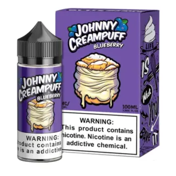 JOHNNY CREAMPUFF BY TINTED BREW - BLUEBERRY -FREEBASE- 100ML-6MG