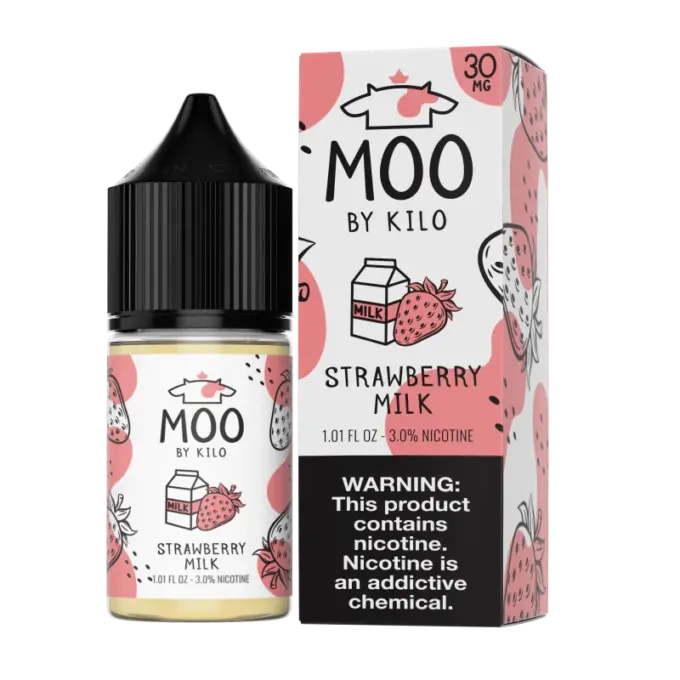 MOO E-LIQUIDS SALT BY KILO - STRAWBERRY MILK - 30ML-30MG/50MG