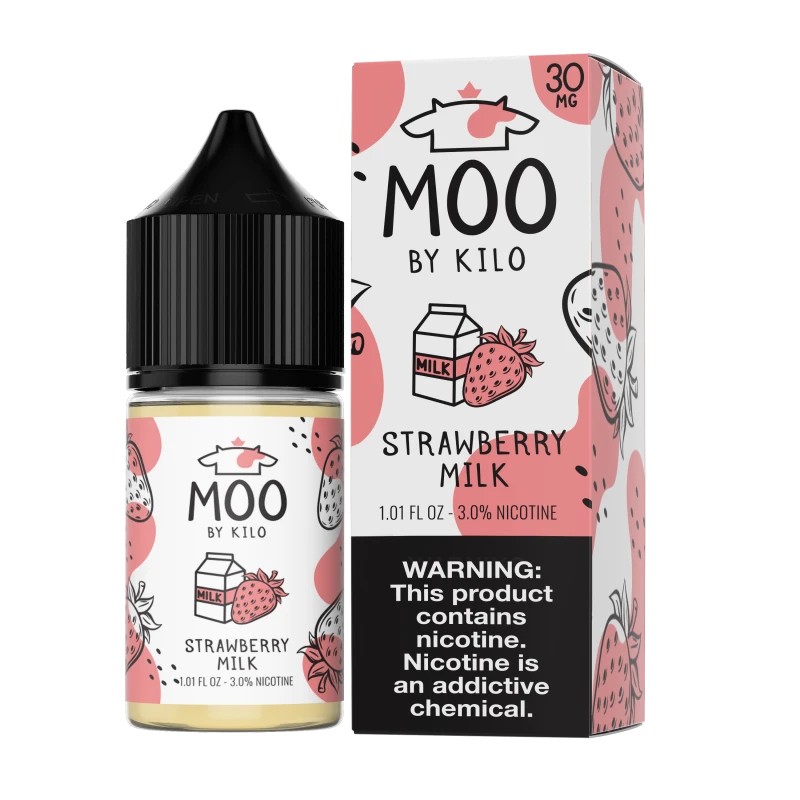 MOO E-LIQUIDS SALT BY KILO - STRAWBERRY MILK - 30ML-30MG