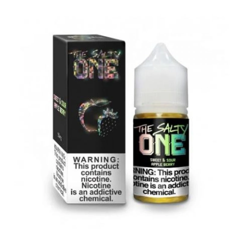 THE SALTY ONE NIC SALT ELIQUID - SWEET & SOUR APPLE BERRY - 30ML-30MG