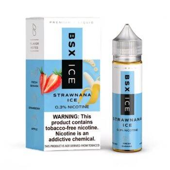 GLAS BASIX BSX ICE SERIES - STRAWNANA ICE - FREEBASE-60ML-6MG