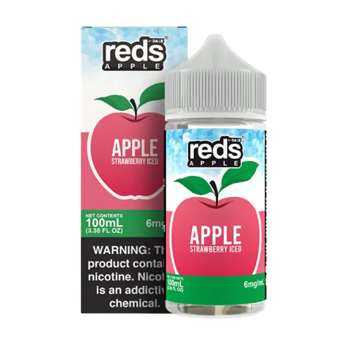 7DAZE REDS APPLE JUICE - STRAWBERRY ICED - 100ML-6MG