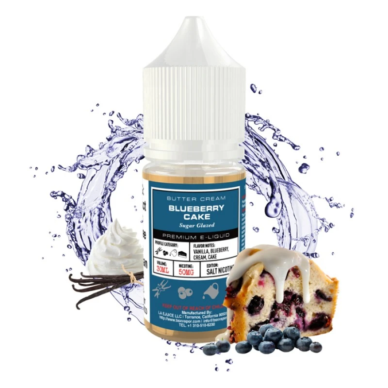 GLAS BASIX BSX NIC SALTS - BLUEBERRY CAKE - 30ML-30MG