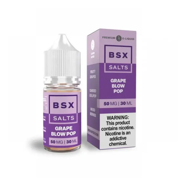GLAS BASIX BSX NIC SALTS - GRAPE BLOW POP - 30ML-30MG