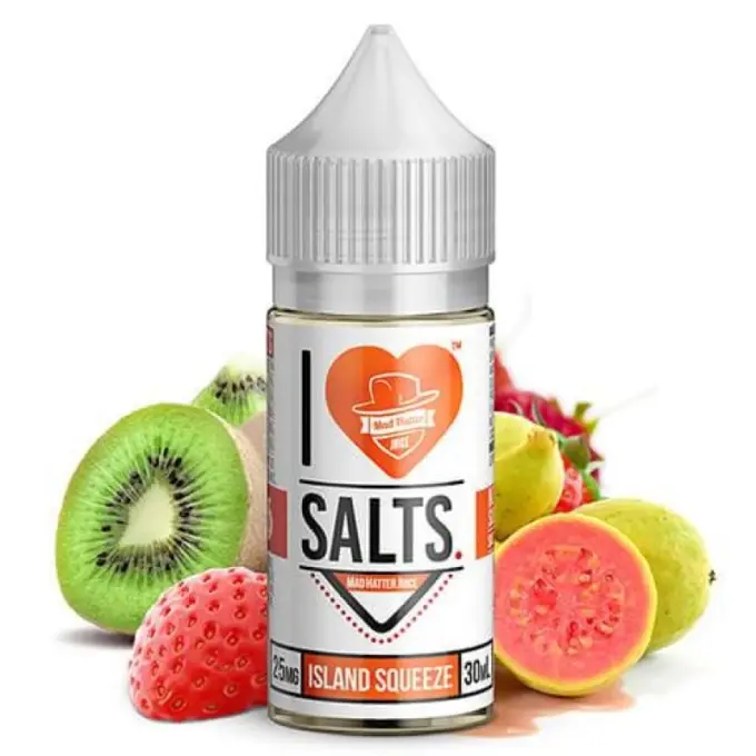 I LOVE SALTS BY MAD HATTER - ISLAND SQUEEZE/STRAWBERY GUAVA - 30ML-25MG