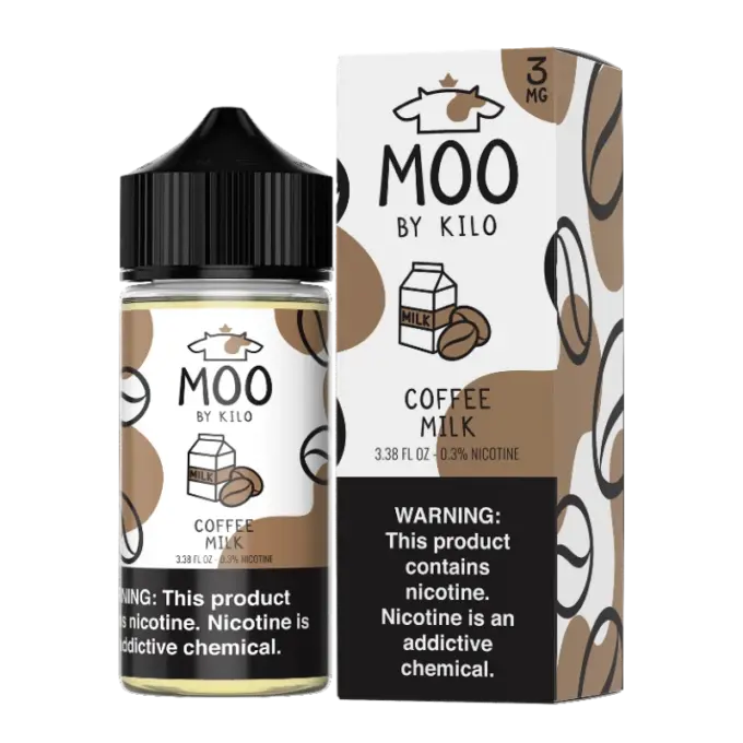 MOO E-LIQUIDS BY KILO - COFFEE MILK - 100ML-3MG/6MG