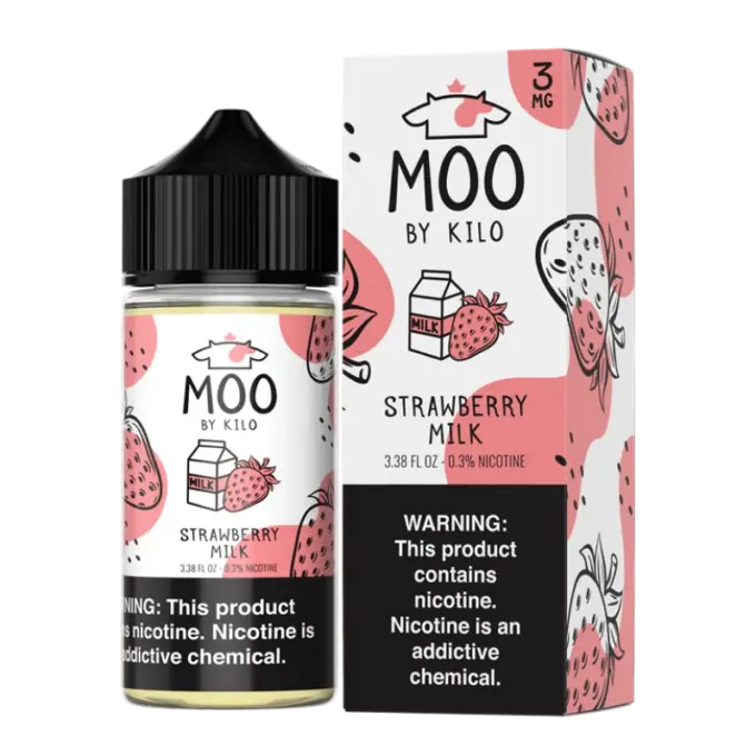 MOO E-LIQUIDS BY KILO - STRAWBERRY MILK - 100ML-6MG