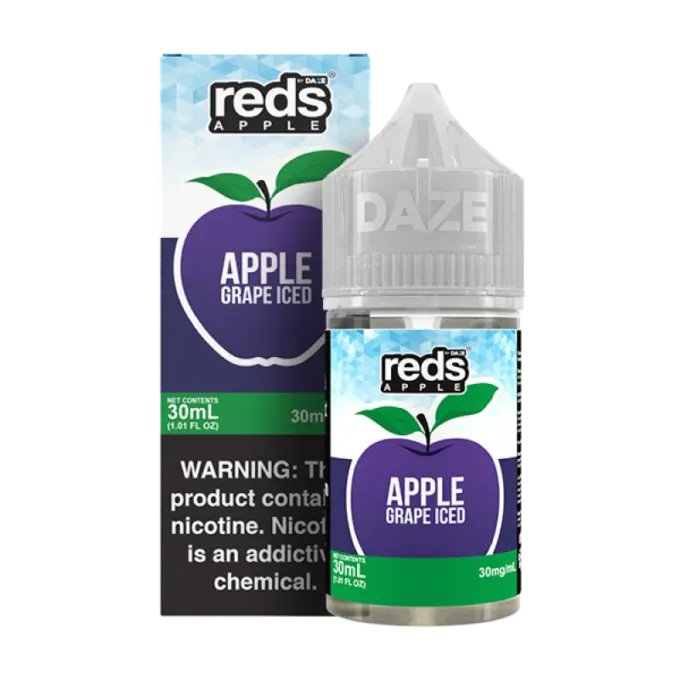 REDS 7DAZE SALT SERIES - 7DAZE GRAPE ICED - 30ML-30MG