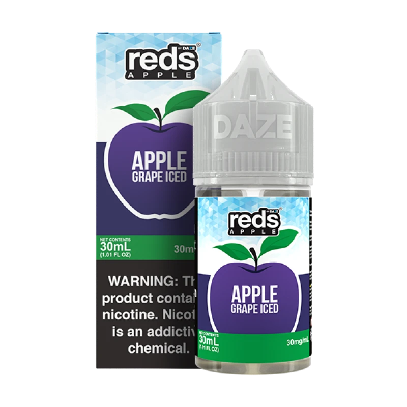 REDS 7DAZE SALT SERIES - 7DAZE GRAPE ICED - 30ML-30MG
