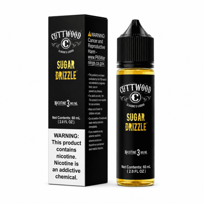 CUTTWOOD E-LIQUIDS - SUGAR DRIZZLE - 60ML-3MG/6MG(22年生产)（特价无售后）