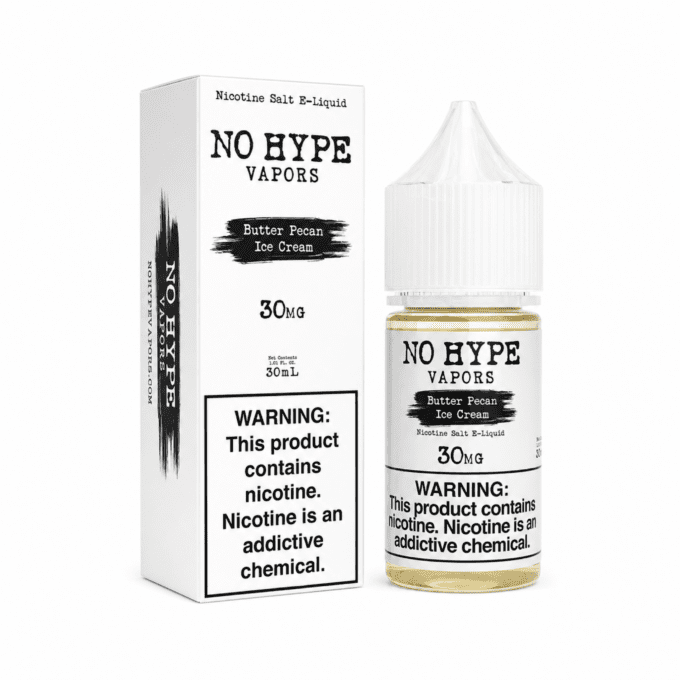 NO HYPE VAPORS SALT - BUTTER PECAN ICE CREAM - 30ML-30MG