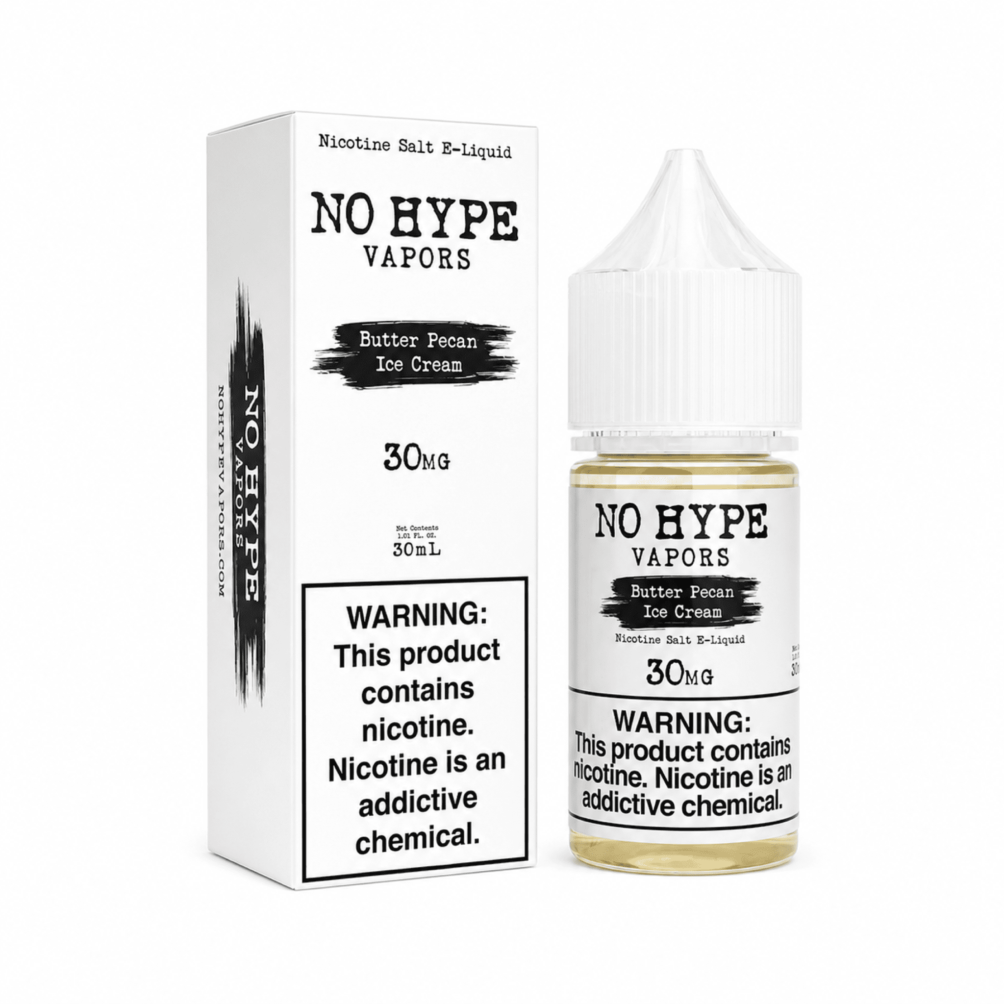 NO HYPE VAPORS SALT - BUTTER PECAN ICE CREAM - 30ML-30MG