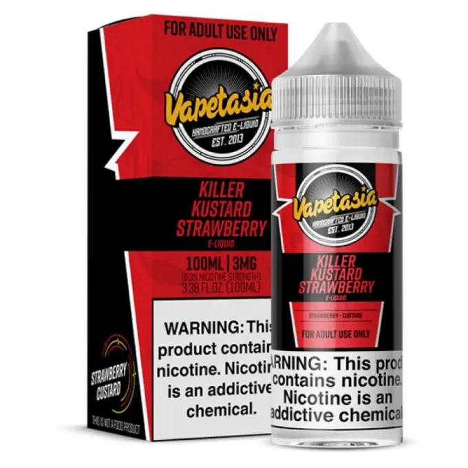 VAPETASIA - KILLER KUSTARD STRAWBERRY - 100ML-6MG