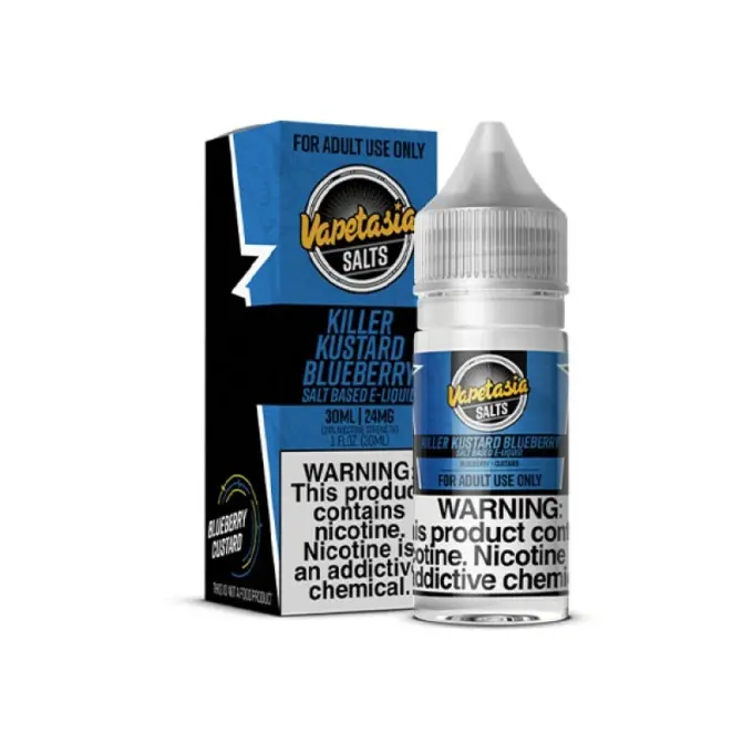 VAPETASIA SALTS - KILLER KUSTARD BLUEBERRY - 30ML-24MG