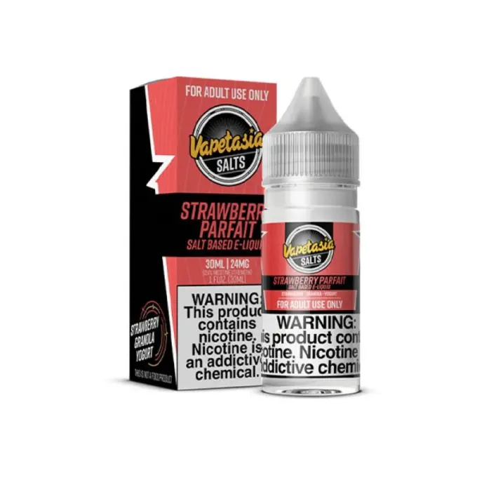 VAPETASIA SALTS - STRAWBERRY PARFAIT - 30ML-24MG
