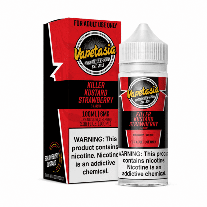 VAPETASIA - KILLER KUSTARD STRAWBERRY - 100ML-6MG