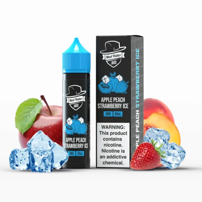 MAD HATTER - APPLE PEACH STRAWBERRY ICE - 60ML-6MG