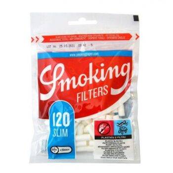 SMOKING CLASSI CIGARETTE FILTER 6MM SLIM SIZE BLUE