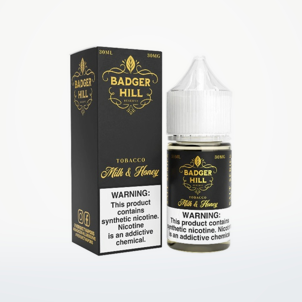BADGER HILL SALT - MILK & HONEY - 30ML