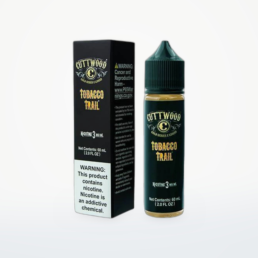 CUTTWOOD E-LIQUIDS - TOBACCO TRAIL - 60ML-3MG|6MG - SKU H3-30