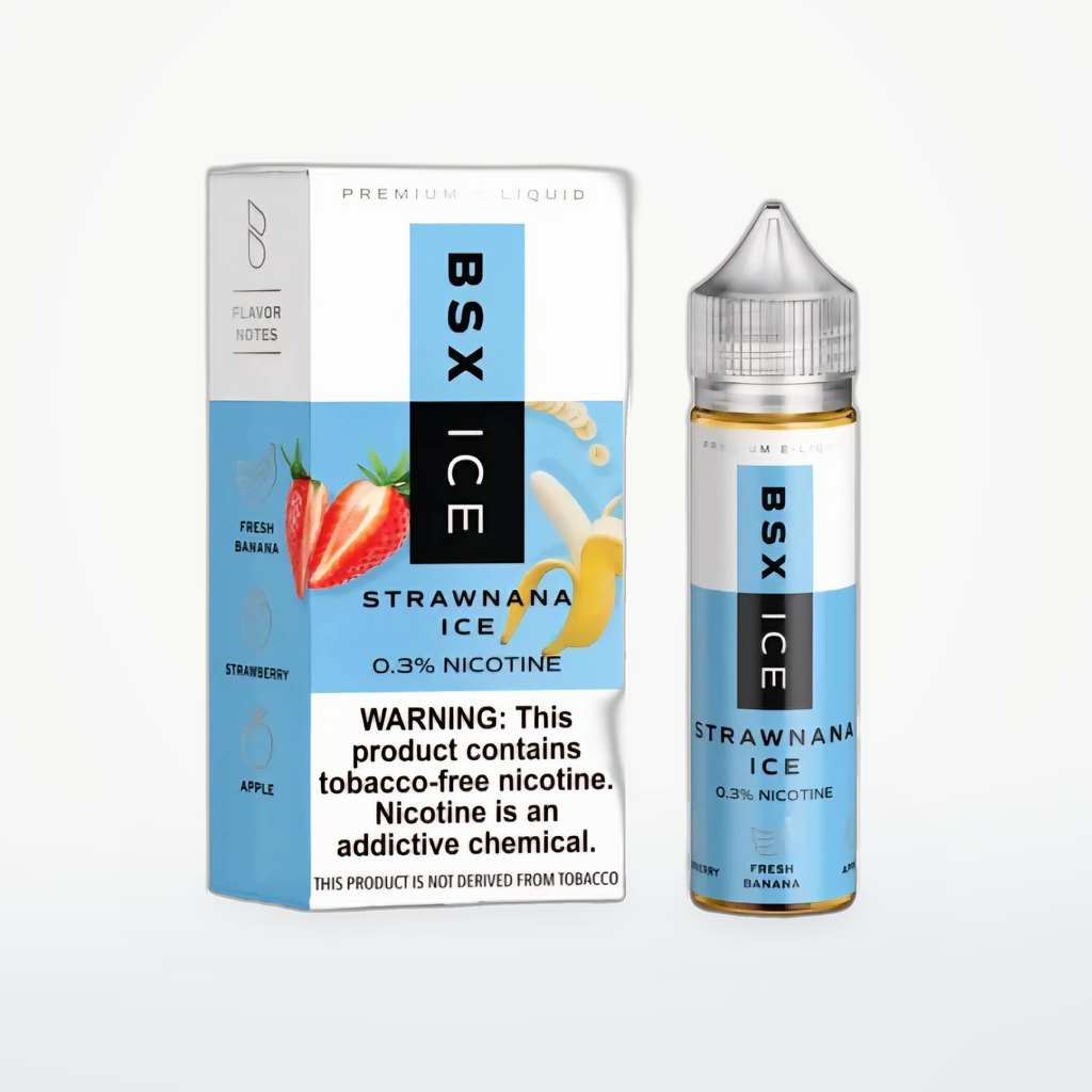 GLAS BASIX BSX ICE SERIES - STRAWNANA ICE - FREEBASE-60ML-6MG - SKU H3-24