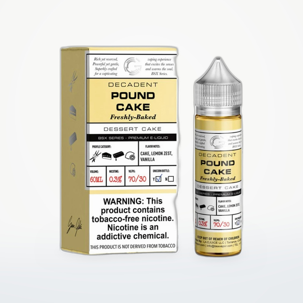 GLAS BASIX BSX SERIES - POUND CAKE - FREEBASE-60ML-6MG - SKU H3-19