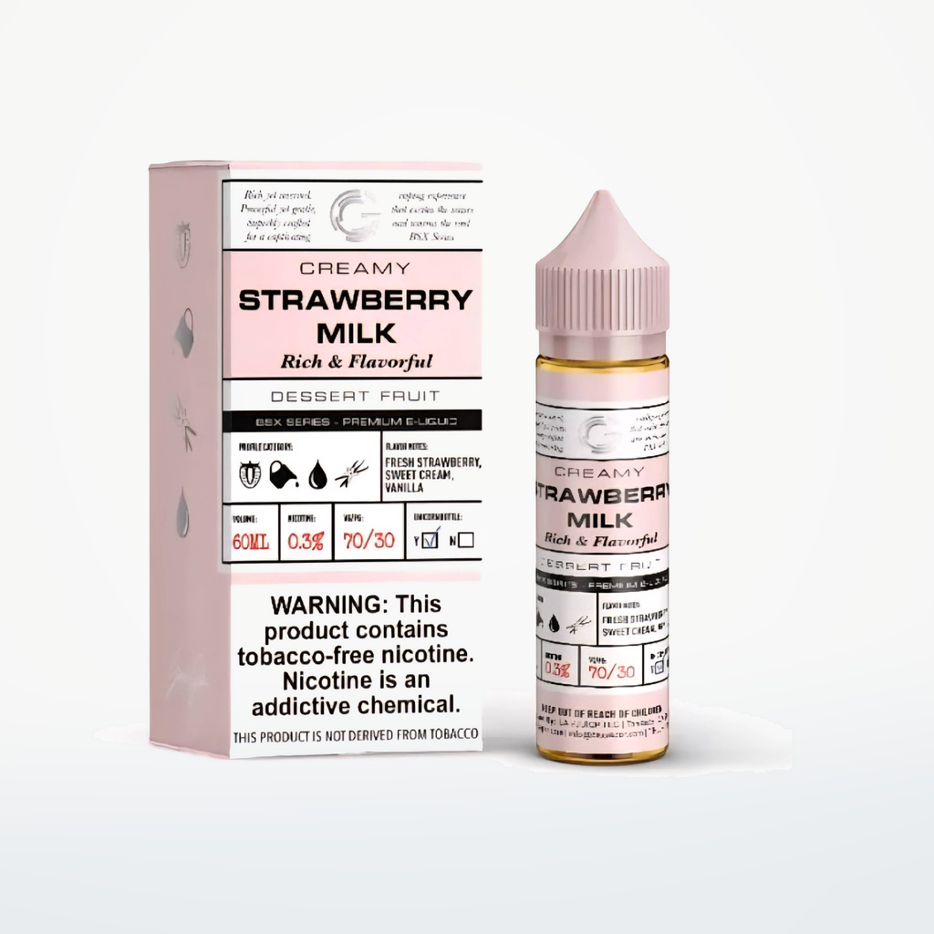 GLAS BASIX BSX SERIES - STRAWBERRY MILK - 6MG-FREEBASE-60ML-6MG - SKU H3-22