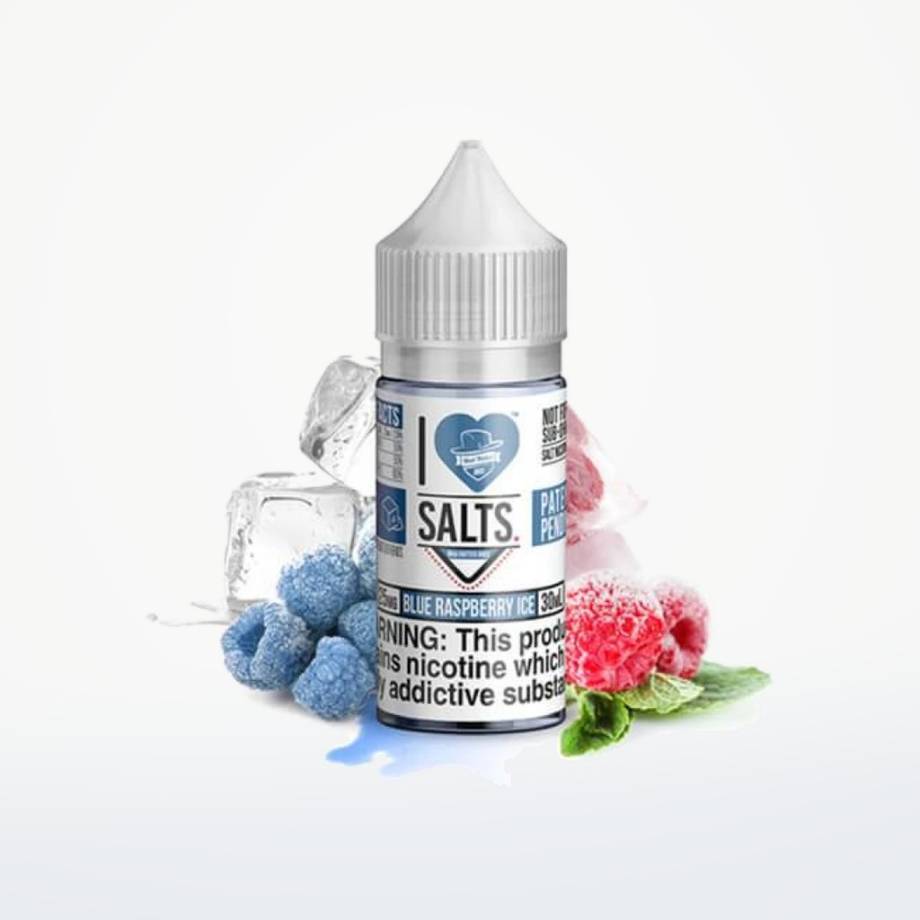 I LOVE SALTS BY MAD HATTER - BLUE RASPBERRY ICE - 30ML-25MG - SKU G1-15