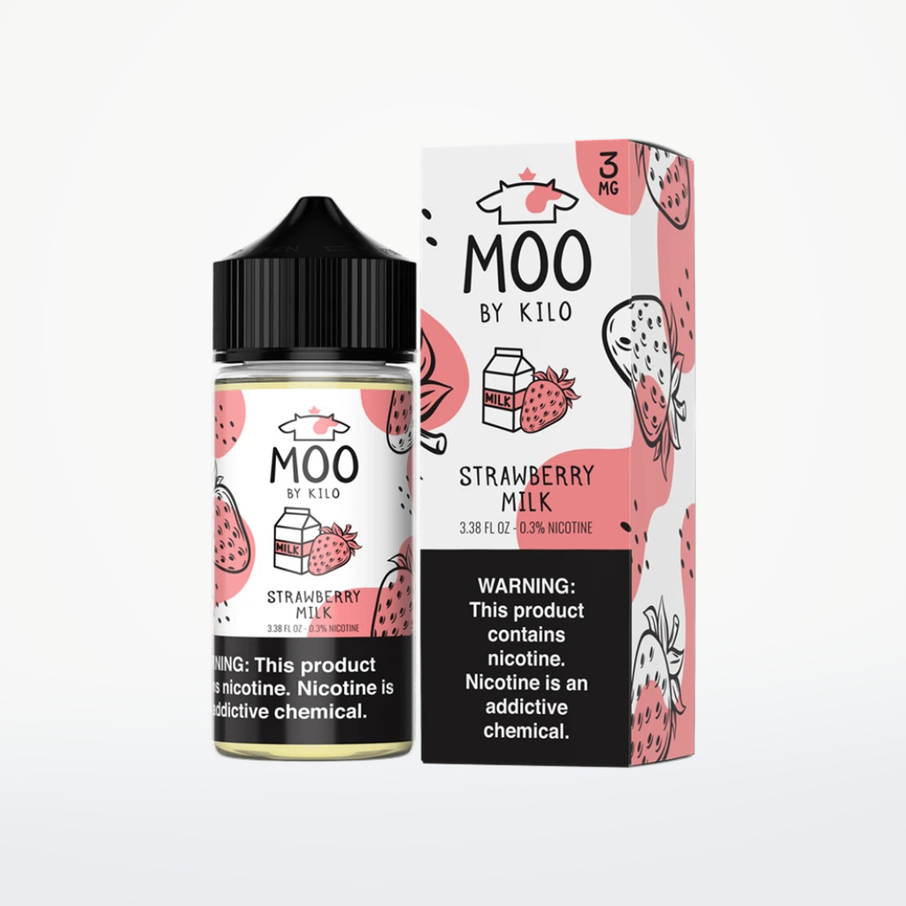 MOO E-LIQUIDS BY KILO - STRAWBERRY MILK - 100ML-6MG - SKU G2-5