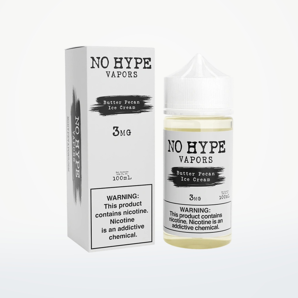NO HYPE VAPORS - BUTTER PECAN ICE CREAM - 100ML-6MG - SKU G3-25