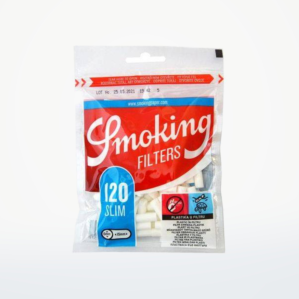 SMOKING CLASSI CIGARETTE FILTER 6MM SLIM SIZE BLUE - SKU E1-16