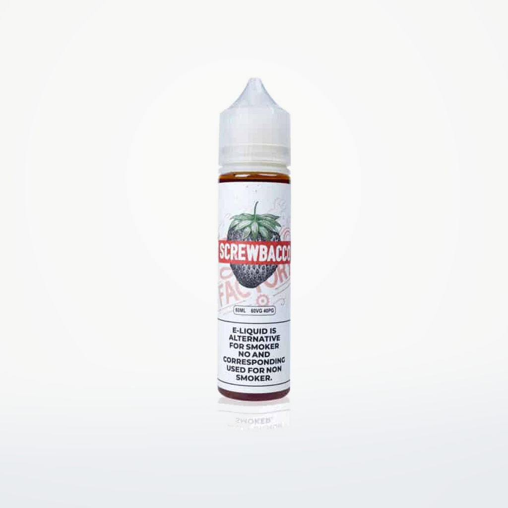 STEAM FACTORY：SCREWBACCO-FREEBASE-60ML-6MG-草莓烟草 - SKU H2-34