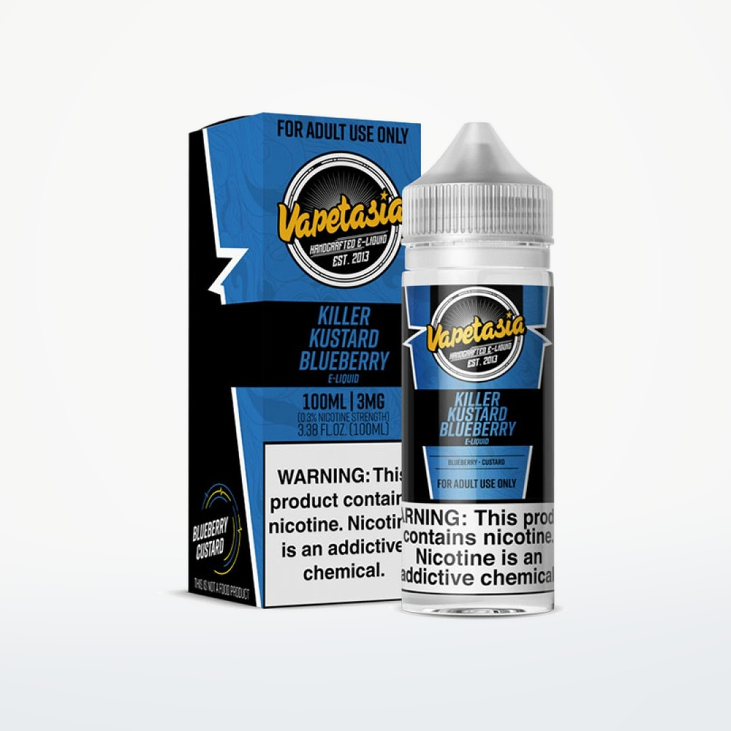 VAPETASIA - KILLER KUSTARD BLUEBERRY - 100ML-6MG - SKU G3-29