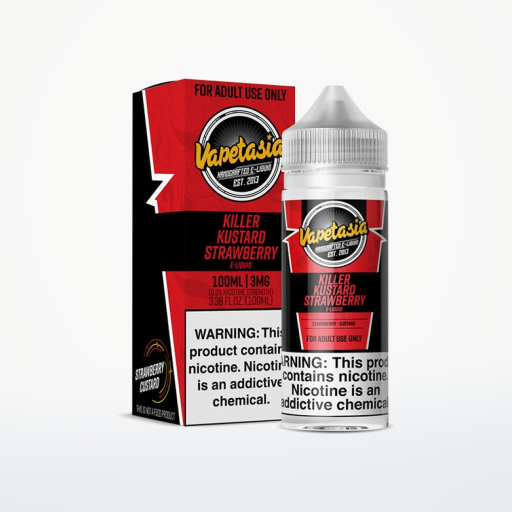 VAPETASIA - KILLER KUSTARD STRAWBERRY - 100ML-6MG - SKU G3-31