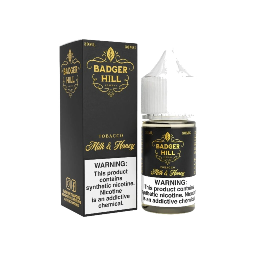 BADGER HILL SALT - MILK & HONEY - 30ML
