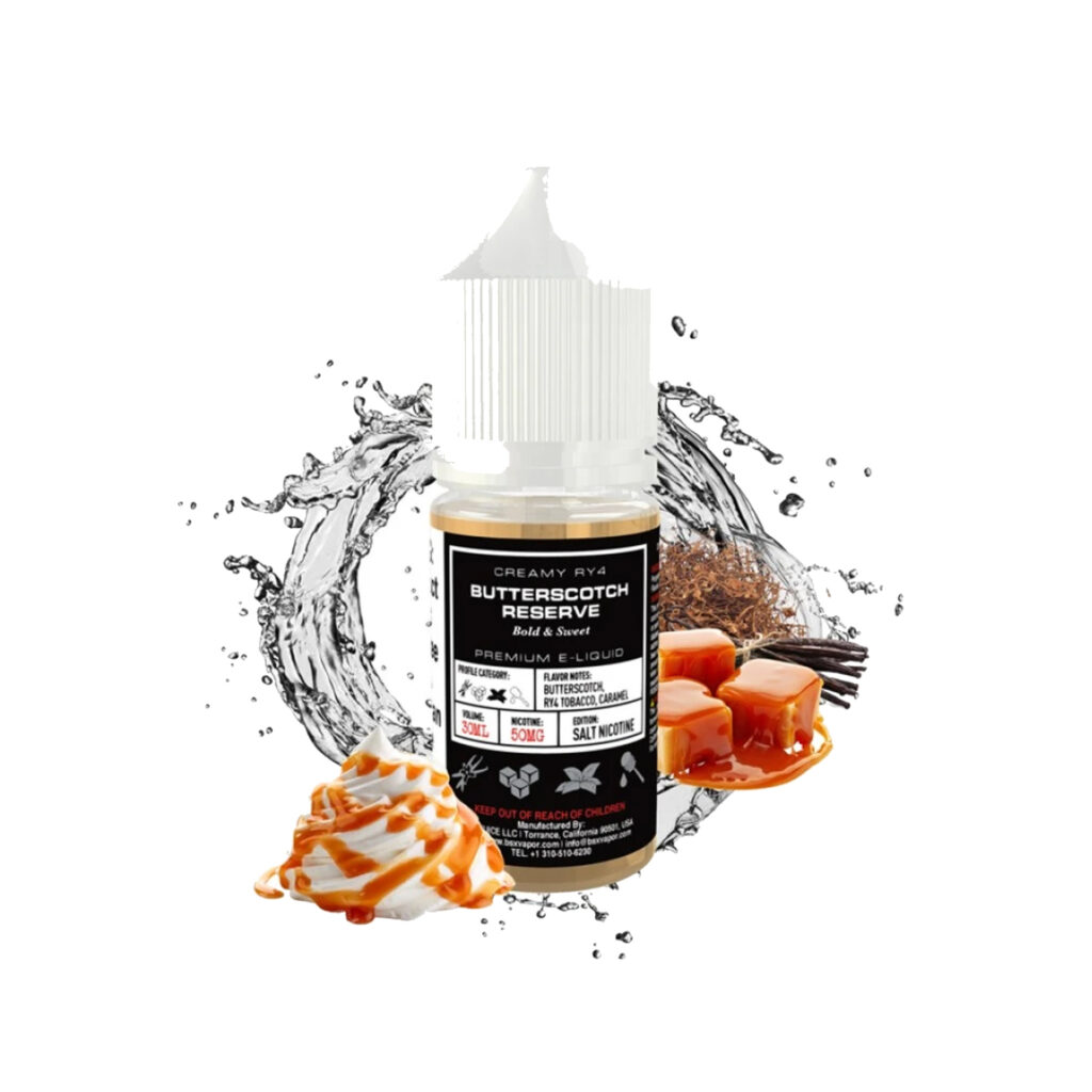 GLAS BASIX BSX NIC SALTS - BUTTERSCOTCH RESERVE - 30ML-30MG