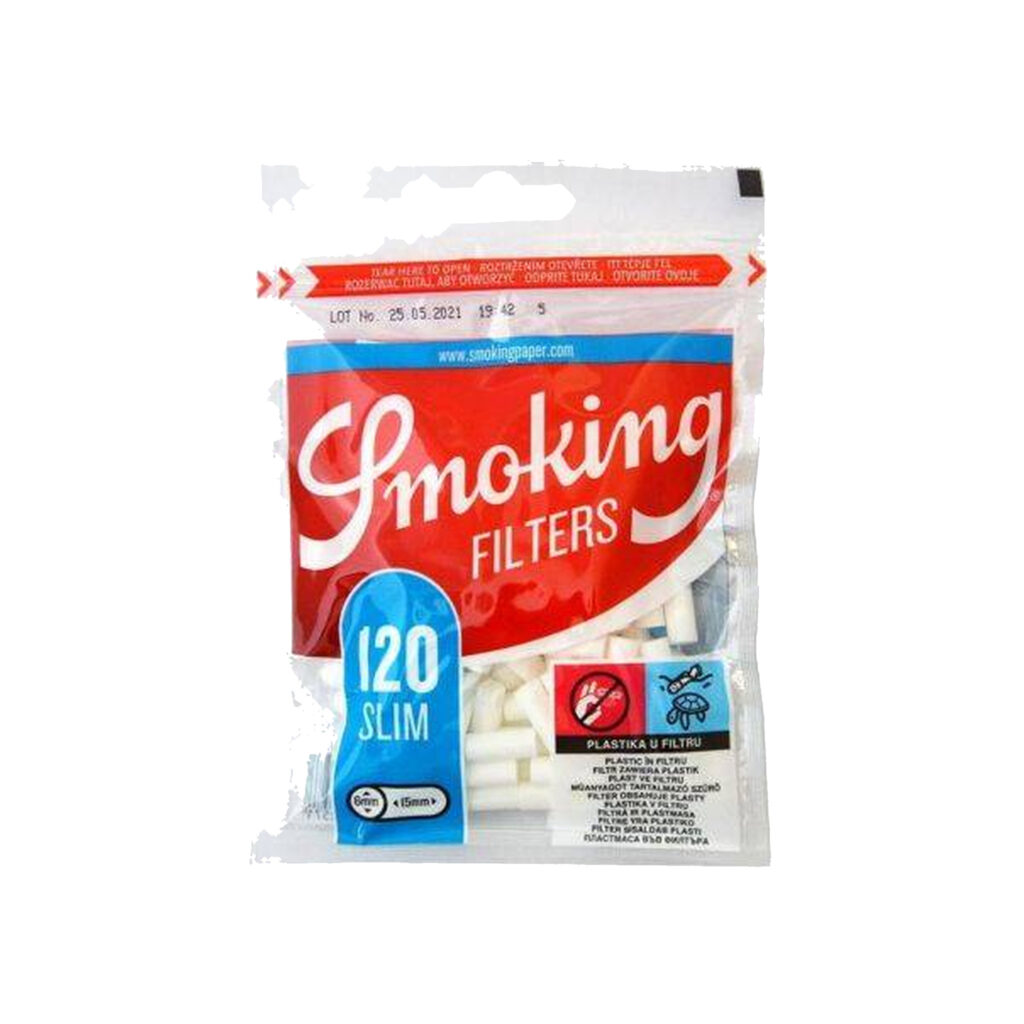 SMOKING CLASSI CIGARETTE FILTER 6MM SLIM SIZE BLUE