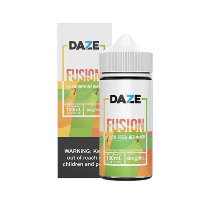 7DAZE FUSION TFN - YELLOW GREEN RED MANGO - 100ML-6MG